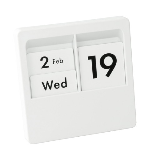 #カール事務器 インテリア雑貨 日めくりカレンダー 万年カレンダー ホワイト PC-100-W