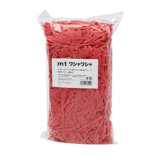 #カモ井加工紙(国内販売のみ） 梱包用資材 mt･ワシャワシャ 50g 朱赤 WSP035