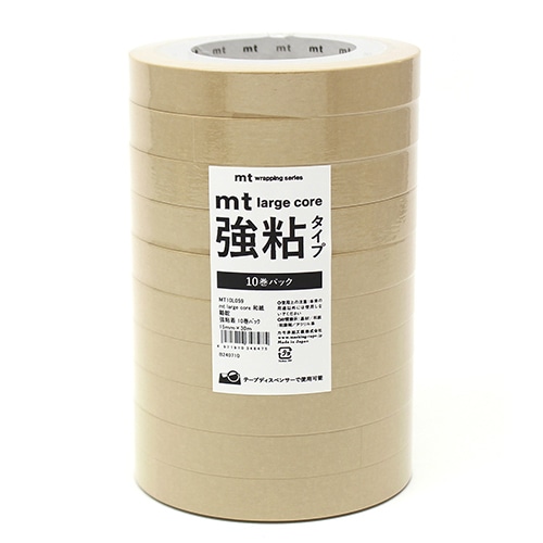 #カモ井加工紙(国内販売のみ） 梱包用品 mt･LargeCore強粘和紙  封緘用･30m×10巻 駱駝･10P MT10L059