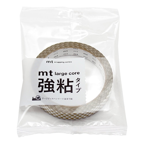 #カモ井加工紙(国内販売のみ） 梱包用品 mt･LargeCore強粘 封緘用･25m ドット金 MT01L073