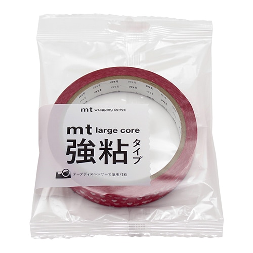 #カモ井加工紙(国内販売のみ） 梱包用品 mt･LargeCore強粘 封緘用･25m ハートスポット MT01L078