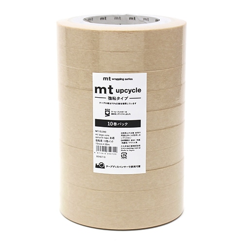 #カモ井加工紙(国内販売のみ） 梱包用品 mtラージ upcycle  封緘用･30m×10巻 未晒強粘･10P MT10L069