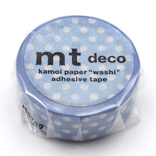 #カモ井 マスキングテープ mt･1Pドット･ライトブルーパープル 15mm×5m  MT01D588