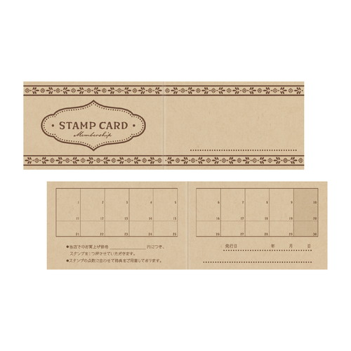 #ササガワ 印章用品小物 スタンプカードクラフト･二つ折 50枚入 ノッカ 16-4960