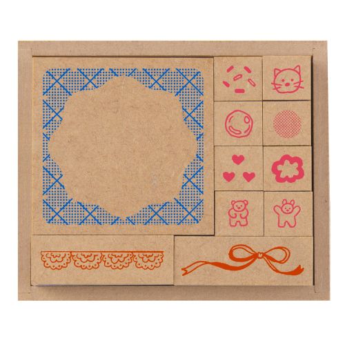#ビバリー 印章用品 いろどりはんこばこ 11個入 ニコニコ SOH-019