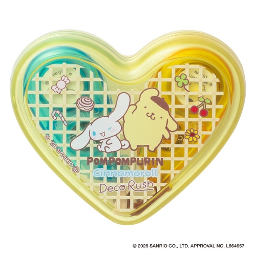 #プラス(国内販売のみ） デザイン用品 デコラッシュサンリオ限定セット  ハートケース付 ポムポムプリン＆シナモロール 46884