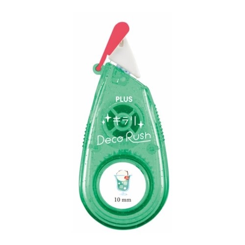 #プラス 事務小物 デコラッシュ･限定キラリ 10ｍｍ幅 クリームソーダ 91554