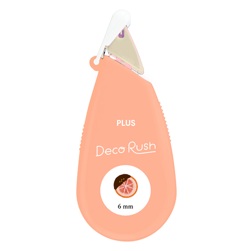 #プラス デコレーションテープ デコラッシュ 6mm 限定カラー別デザート  オレンジ 51812