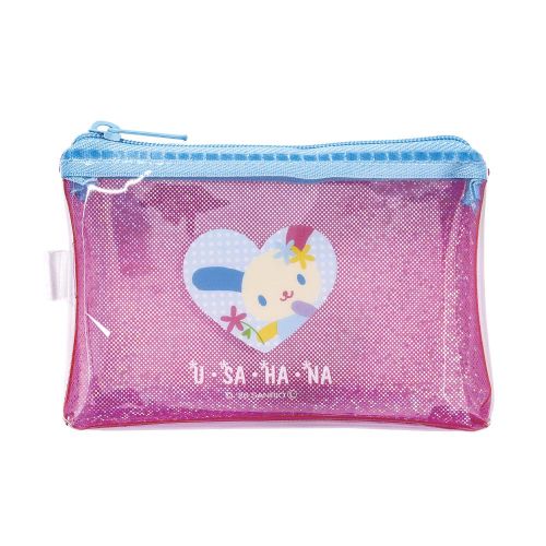 #エムプラン(国内販売のみ） 身辺雑貨 キラキラフラットミニポーチ  ウサハナ 001828-58