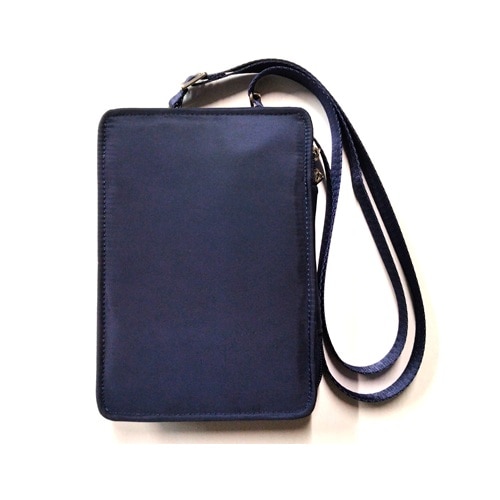 #新工精機 身辺雑貨 ブックポーチ A6 ネイビーブルー MM-812