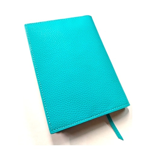 #新工精機 neoブックカバー 文庫判 シボ柄･ブルー HE-520BL