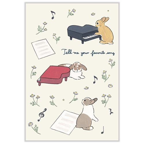 #アクティブコーポレーション カード ポストカード･森山しなこ  音符 M01-PPR-194