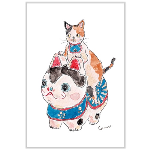 #アクティブコーポレーション カード ポストカード･トコロコムギ  狛犬 M01-PPR-200