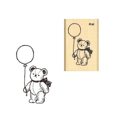 #こどものかお 印章用品 Ｎアイラブスタンプ  風船ベア 1533-103