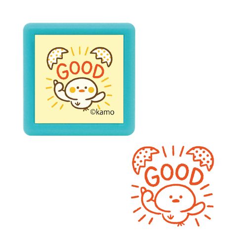 #こどものかお(国内販売のみ） カモの動物スタンプ 浸透印 ヒヨコGOOD 2934-001