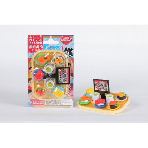 #イワコー  おもしろ消しゴム 回転寿司セット   ER-BRI040