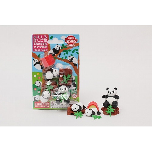 #イワコー  おもしろ消しゴム　パンダの親子   ER-BRI059