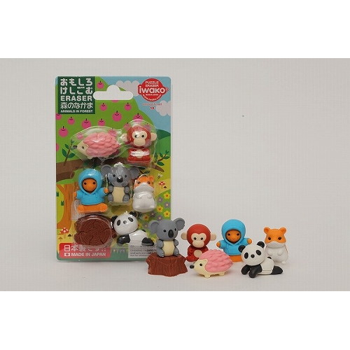 #イワコー  おもしろ消しゴム　森の仲間   ER-BR1022