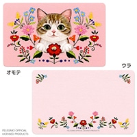 #アクティブコーポレーション ミニメッセージカード 猫部ミニメッセージカード  花柄ピンク C09-ANC-29