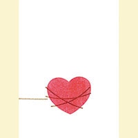 #今野印刷 グリーティングカード Heart and Gorila    L13W001