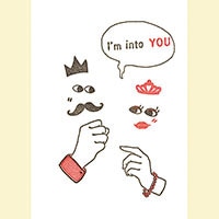 #今野印刷 グリーティングカード I'm into YOU   L15W003