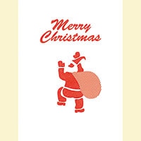 #今野印刷 グリーティングカード Santa   L15S017