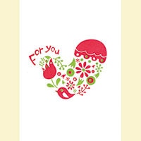 #今野印刷 グリーティングカード Heart   L16W010