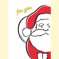 #今野印刷 グリーティングカード Santa Claus   L18S005