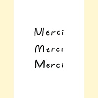 #今野印刷 グリーティングカード Merci   L18S010