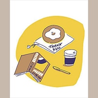 #今野印刷 グリーティングカード Donut 活版カード  L21S010