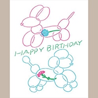 #今野印刷 グリーティングカード Balloon arts 活版カード  L22S010