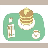 #今野印刷 グリーティングカード Pancake 活版カード  L22S016