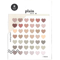 #S＆Cコーポレーション シール Plan Deco 3シート入り Plain ﾊｰﾄM  1656