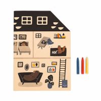 #moments(国内販売のみ・モールサイトでの販売不可） 塗り絵 塗り絵ブック（House） リサイクルペーパー使用 A JJB008-A