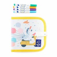 #moments(国内販売のみ・モールサイトでの販売不可） お絵かきBOOK 消せる落書きｂｏｏｋミニ　シマウマ バタースティック、マーカー対応 D JJB013-D