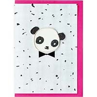 #エルコミューン グリーティングカード ペトラボーズ　輸入グリーティングカード   Patch Card Panda YGC-037