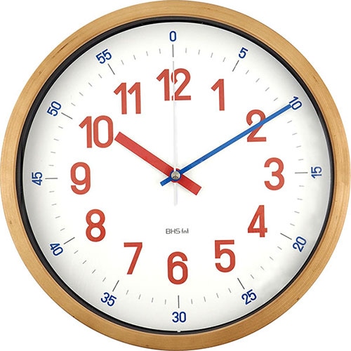 #エルコミューン 掛け時計 BAUHAUS Fonts Wall Clock   Reross Quadratic Red WCL001