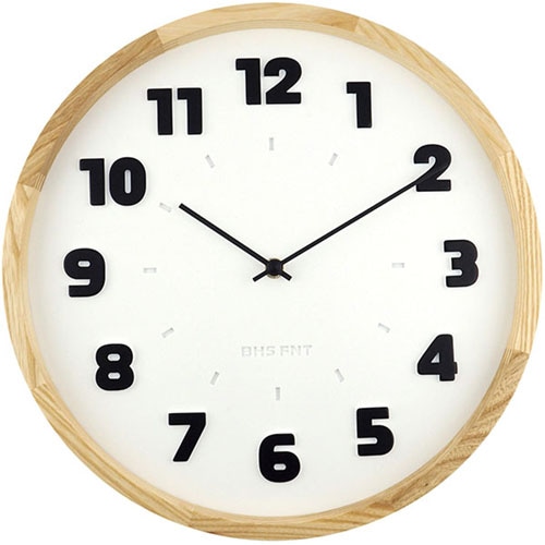 #エルコミューン 掛け時計 BAUHAUS Fonts Wall Clock   Alfarn White WCL008