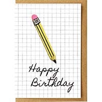 #エルコミューン グリーティングカード ペトラボーズ　輸入グリーティングカード   Patch Card Pencil Birthday YGC-047