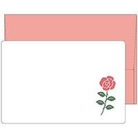 #エルコミューン ミニカード mois et fleurs ミニメッセージカードセット  rose MOF-110