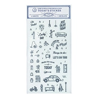 #Plain ステッカー Today's Film Sticker with Envelope  Blue TS-03_3000000198230