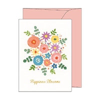 #RYURYU 多目的カード フラワー多目的カード　刺繍・花束  花束 FTC01