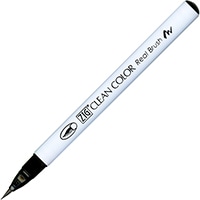 【呉竹】 カラー筆ペン ZIGクリーンカラーリアルブラッシュ010  ブラック RB6000AT-010