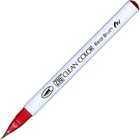 #呉竹 (国内販売のみ) カラー筆ペン ZIGクリーンカラーリアルブラッシュ024  ワインレッド RB6000AT-024