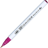 【呉竹】 カラー筆ペン ZIGクリーンカラーリアルブラッシュ027  ダークピンク RB6000AT-027