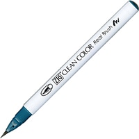【呉竹】 カラー筆ペン ZIGクリーンカラーリアルブラッシュ033  ペルシアングリーン RB6000AT-033
