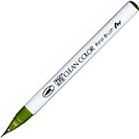 【呉竹】(国内販売のみ) カラー筆ペン ZIGクリーンカラーリアルブラッシュ043  オリーブグリーン RB6000AT-043