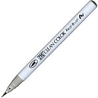 【呉竹】(国内販売のみ) カラー筆ペン ZIGクリーンカラーリアルブラッシュ091  ライトグレイ RB6000AT-091