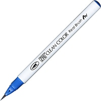 【呉竹】(国内販売のみ) カラー筆ペン ZIGクリーンカラーリアルブラッシュ037  フラワーブルー RB6000AT-037