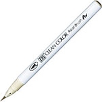 【呉竹】(国内販売のみ) カラー筆ペン ZIGクリーンカラーリアルブラッシュ900  ウォームグレイ RB6000AT-900
